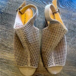 Lucky Brand New Sandals with heel. 9.5 New. No box